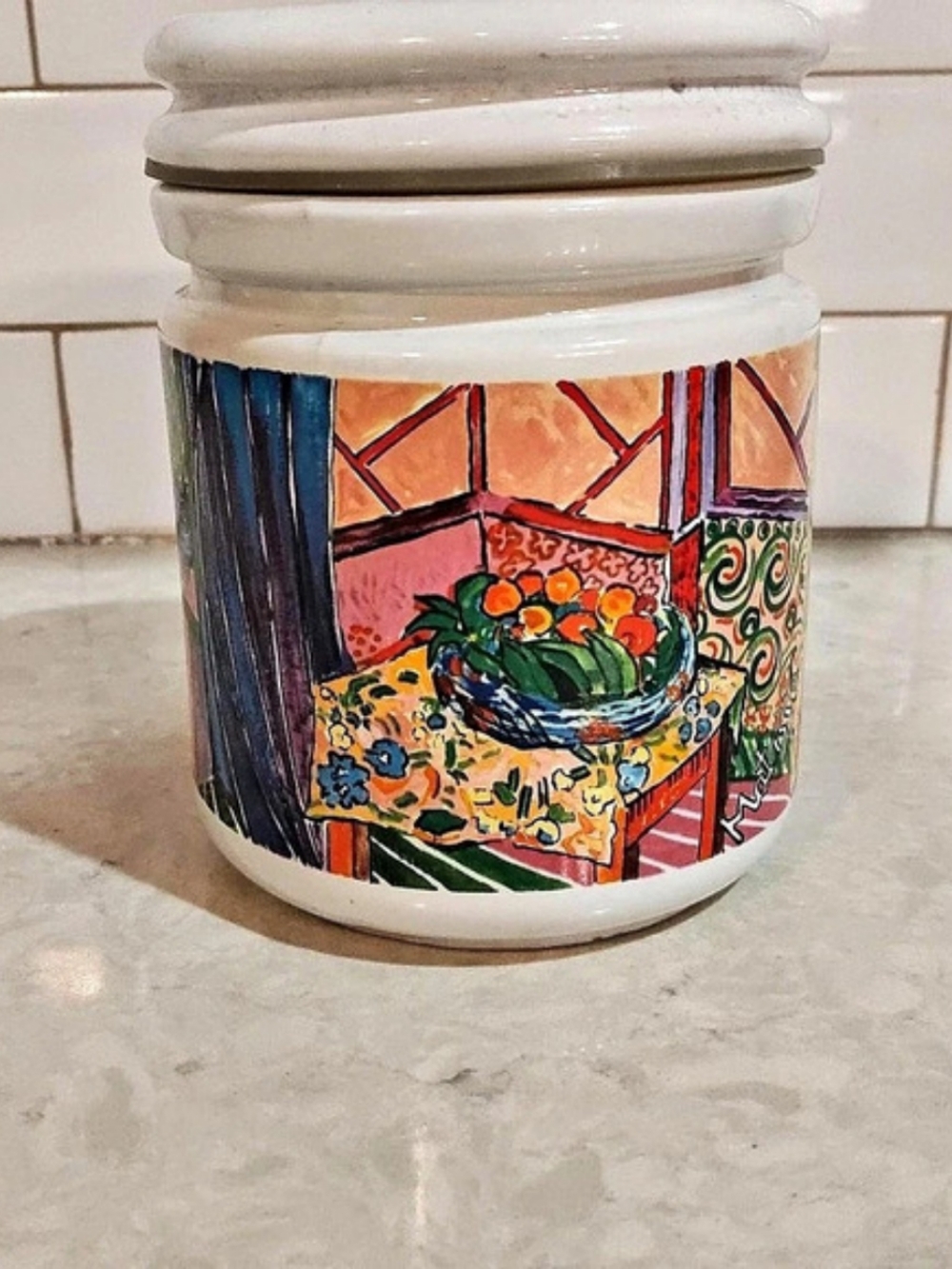 Chaleur Masters Collection Illustrated Ceramic Food Storage Canister